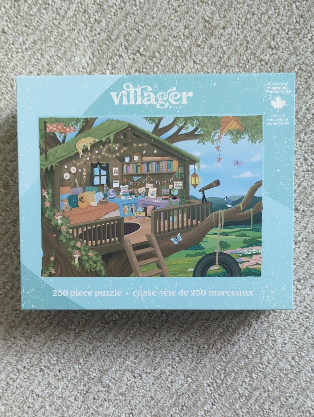 Villager Puzzles 250 Piece Treehouse Cozy Sanctuary Canadian Art Jigsaw Puzzle